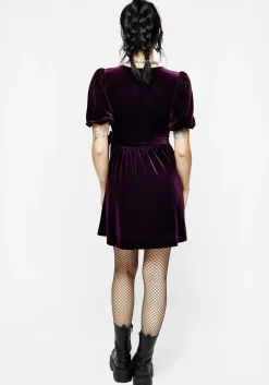 Hera Embroidered Mini Wrap Dress
