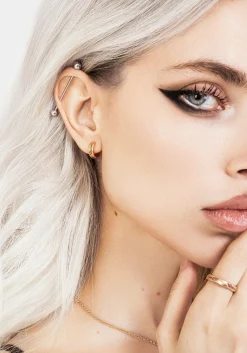 Hermia Foxglove Hoop Earrings