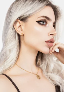 Hermia Foxglove Hoop Earrings
