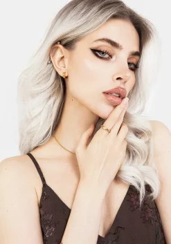 Hermia Foxglove Hoop Earrings