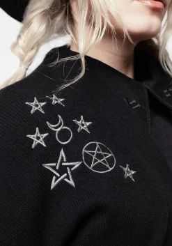 Hex Embroidered Cardigan