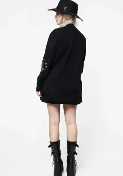 Hex Embroidered Cardigan