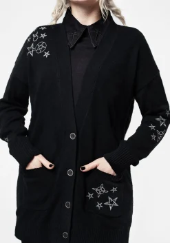 Hex Embroidered Cardigan