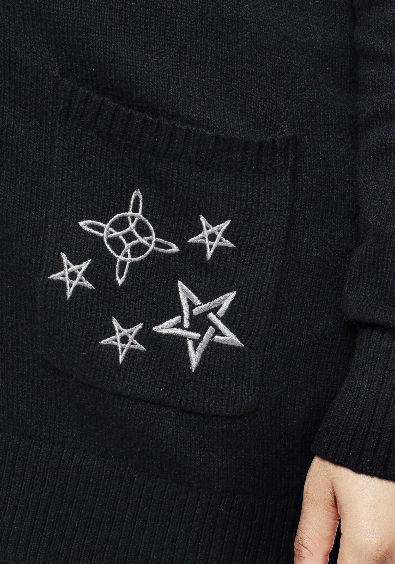 Hex Embroidered Cardigan