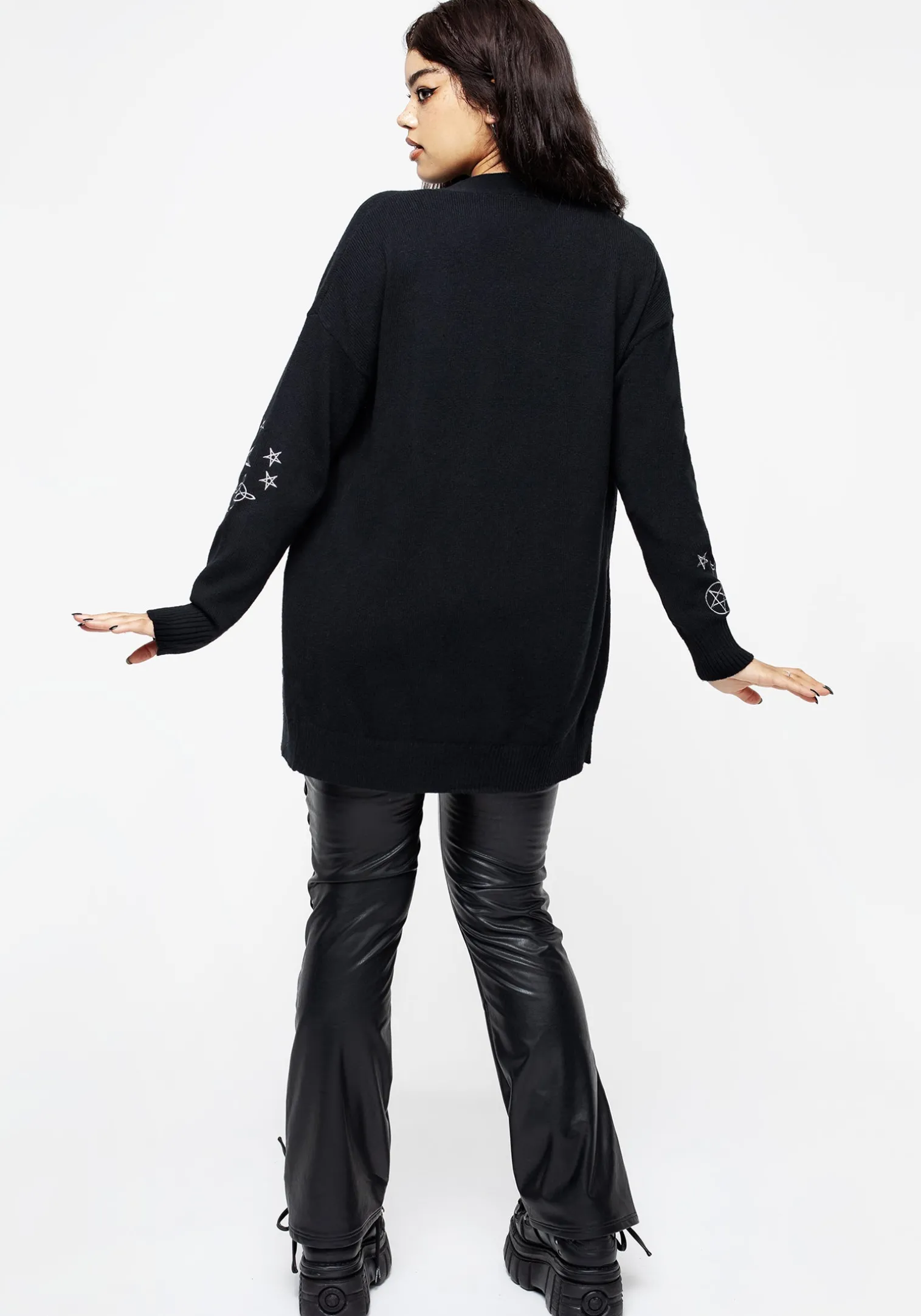 Hex Embroidered Cardigan