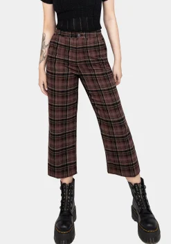 Hickory Check Straight Leg Trousers