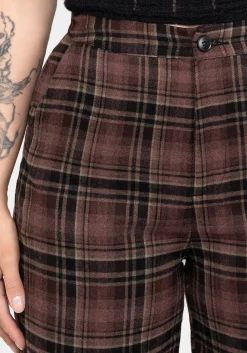 Hickory Check Straight Leg Trousers