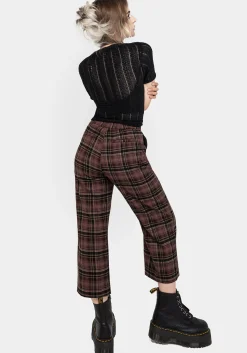 Hickory Check Straight Leg Trousers