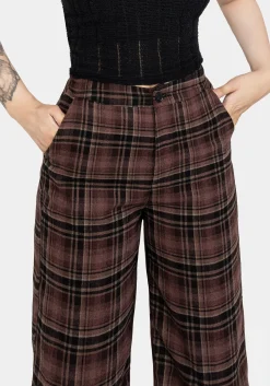 Hickory Check Straight Leg Trousers
