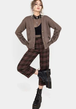 Hickory Check Straight Leg Trousers