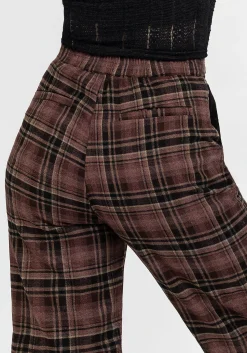 Hickory Check Straight Leg Trousers
