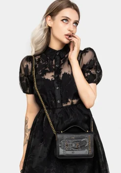 High Priestess Embroidered Crossbody Clutch Bag