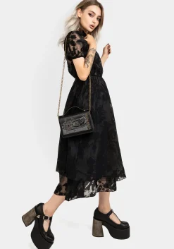 High Priestess Embroidered Crossbody Clutch Bag