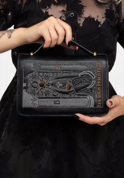 High Priestess Embroidered Crossbody Clutch Bag
