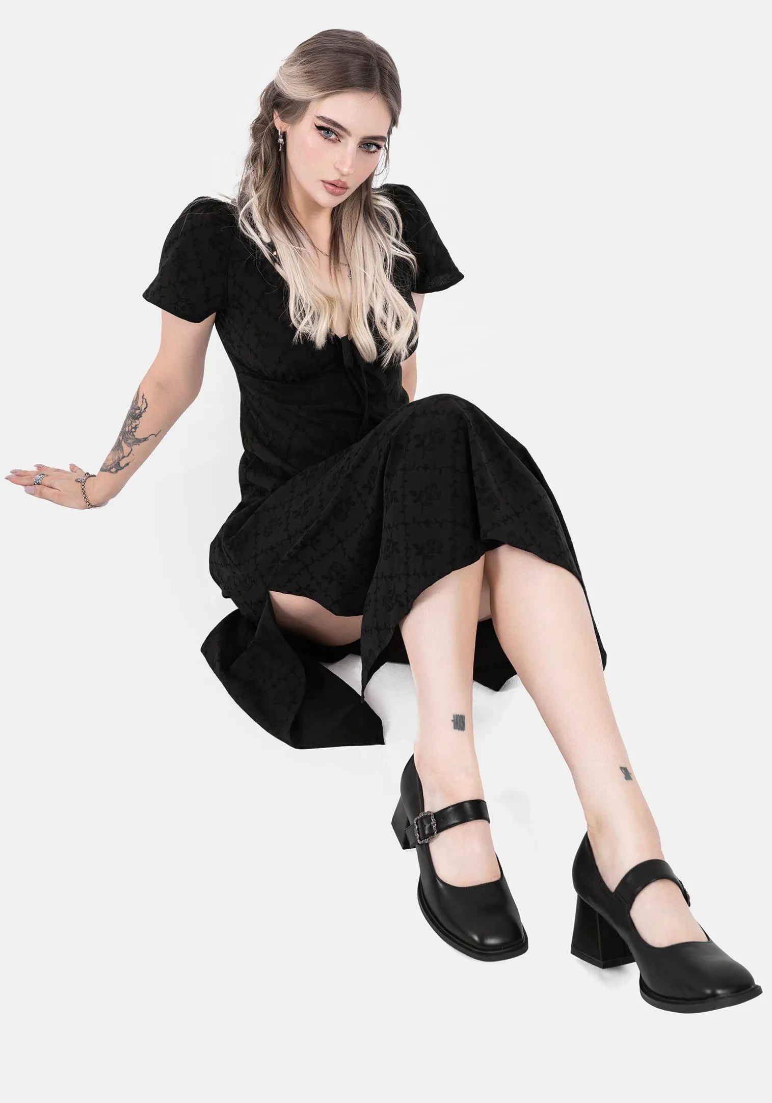 Hina Floral Buckle Mary Jane Shoes