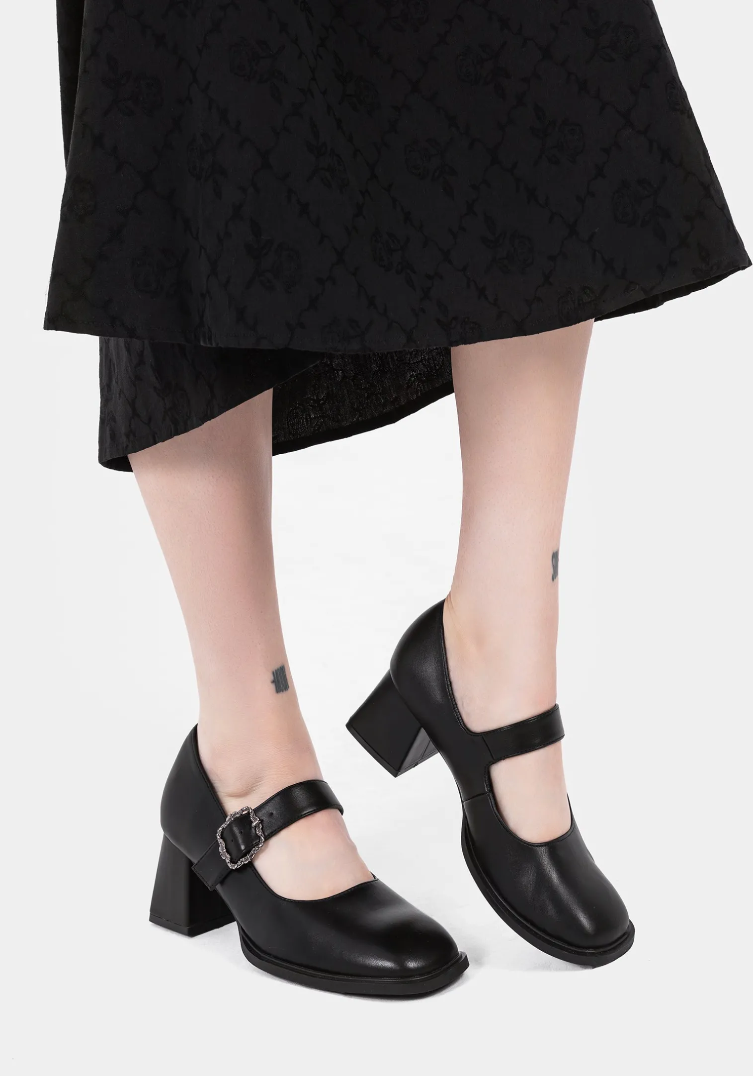 Hina Floral Buckle Mary Jane Shoes