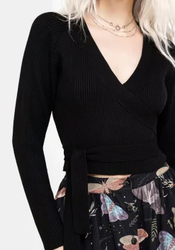 Holda Rib Knit Wrap Cardigan
