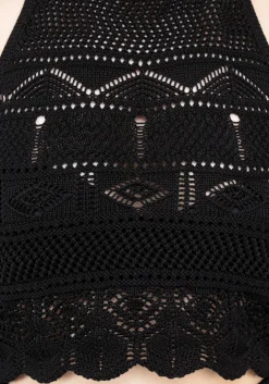 Hooked Pointelle Halter Crop Top