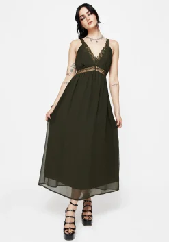 Idalia Lace Insert Cami Midi Dress