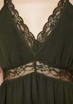 Idalia Lace Insert Cami Midi Dress