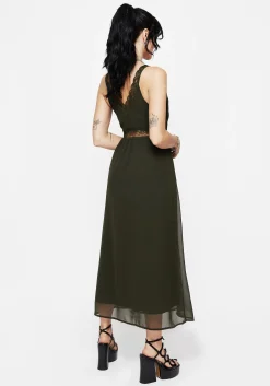 Idalia Lace Insert Cami Midi Dress