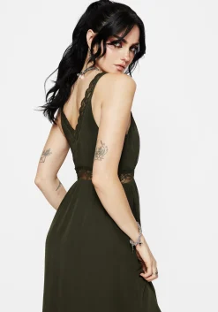 Idalia Lace Insert Cami Midi Dress