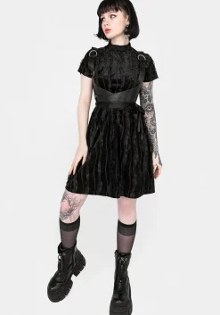 Imogen Velour Mini Dress