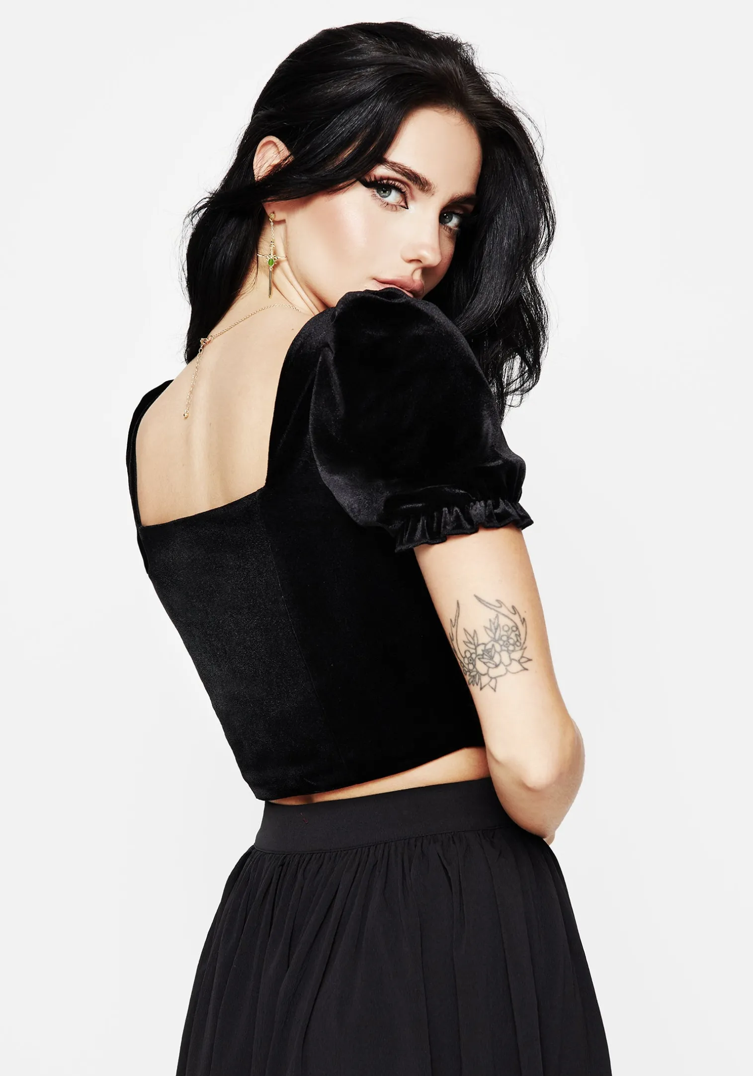 Ingrid Embroidered Applique Corset Top