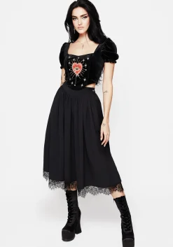 Ingrid Embroidered Applique Corset Top