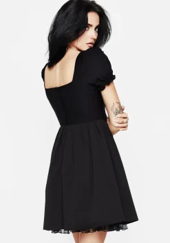 Ingrid Embroidered Applique Corset Mini Dress