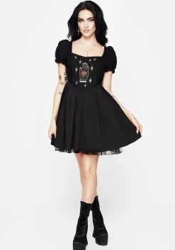 Ingrid Embroidered Applique Corset Mini Dress