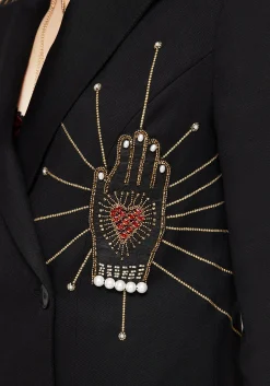 Ingrid Hand Embroidered Applique Blazer Dress