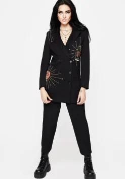 Ingrid Hand Embroidered Applique Blazer Dress