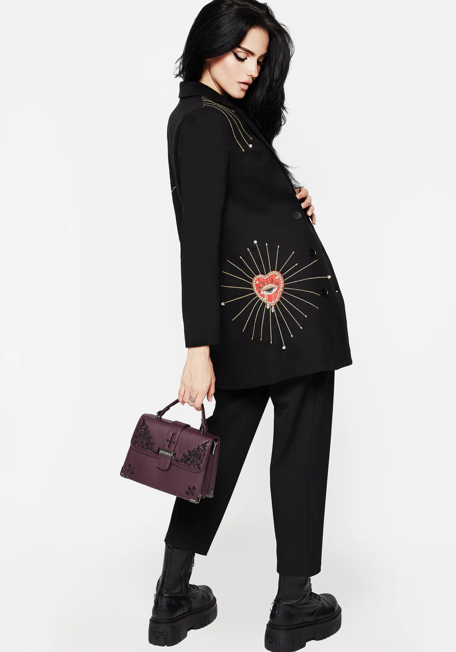 Ingrid Hand Embroidered Applique Blazer Dress
