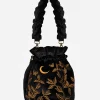 Instar Butterfly Embroidered Bucket Bag