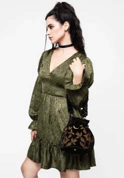 Instar Butterfly Embroidered Bucket Bag