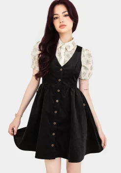Iris Button Up Pinafore Mini Dress