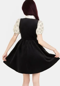Iris Button Up Pinafore Mini Dress