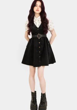Iris Button Up Pinafore Mini Dress
