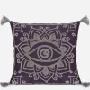 Iris Rope Embroidery Throw Cushion
