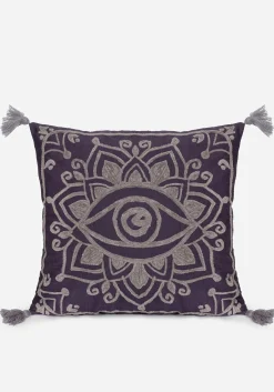 Iris Rope Embroidery Throw Cushion
