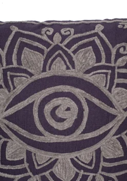 Iris Rope Embroidery Throw Cushion