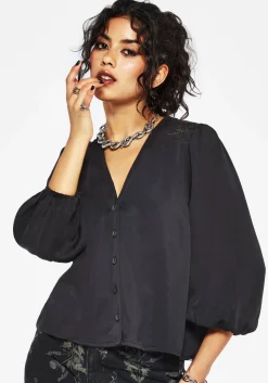 Isidora Embroidered Button Up Blouse