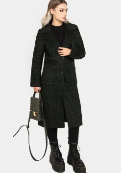 Jackdaw Check Wool Blend Duster Coat