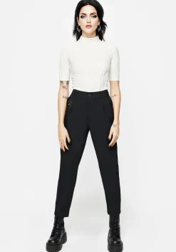 Japonica Floral Moon Embroidered Tapered Trousers