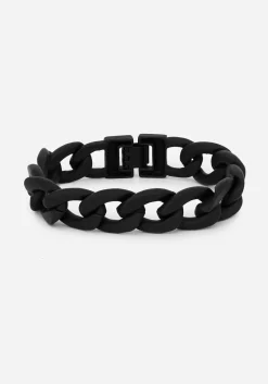 Jet Chunky Rope Chain Bracelet