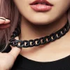 Jet Chunky Rope Chain Choker Necklace