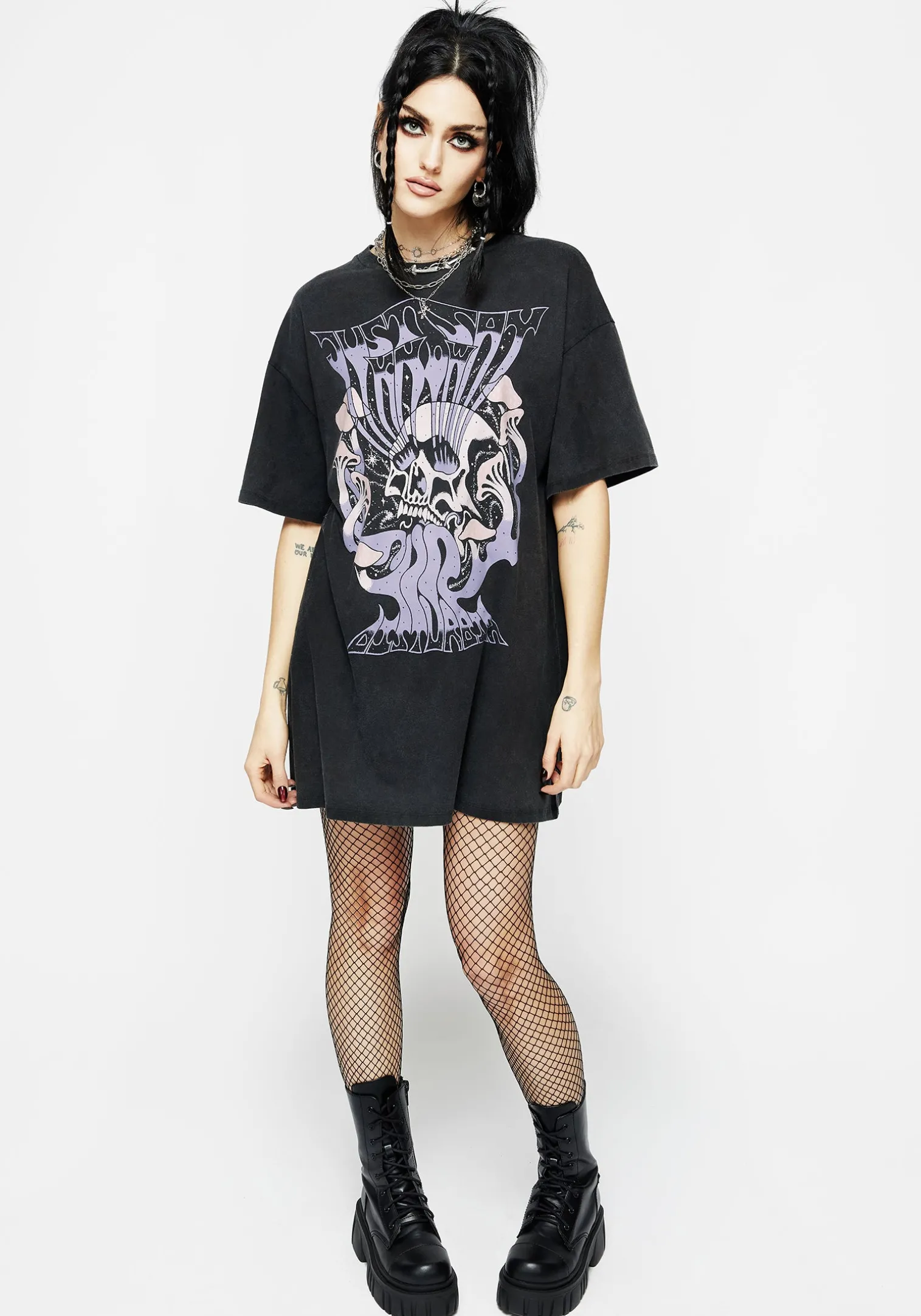 Just Say Know Mushroom Tee Dress