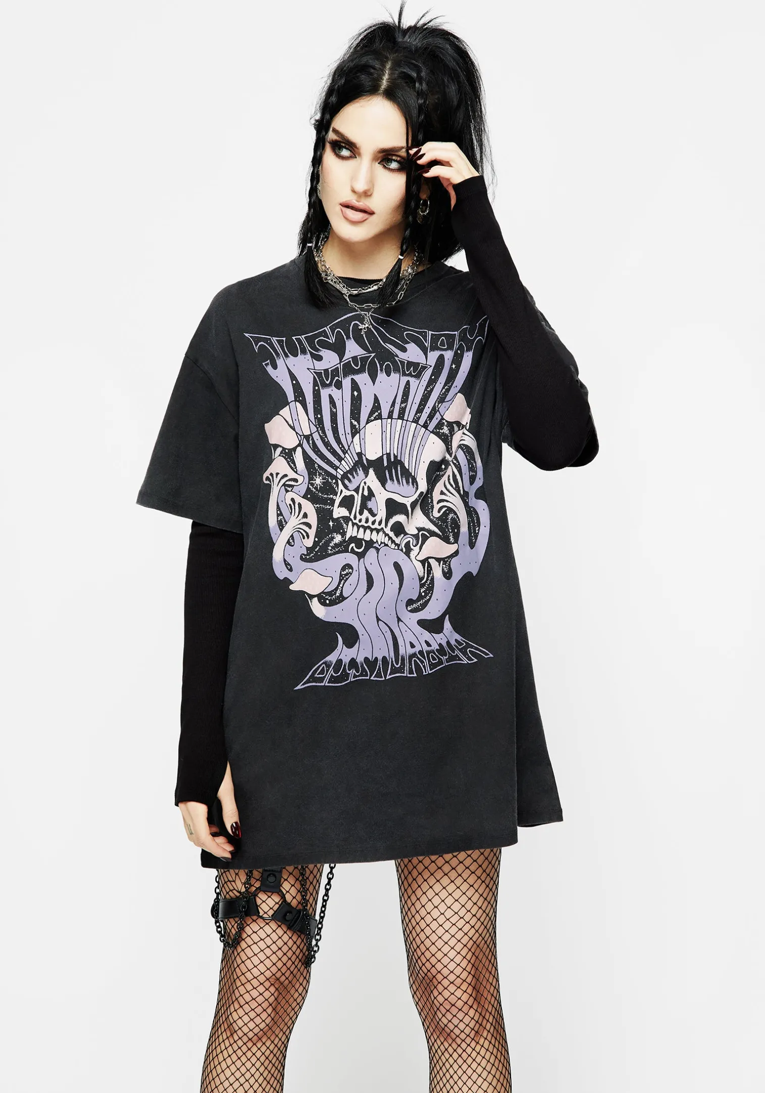 Just Say Know Mushroom Tee Dress