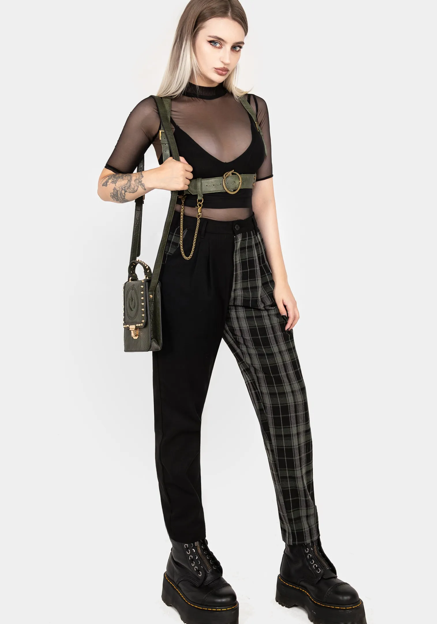 Kaliya Snake Chain Harness - Green
